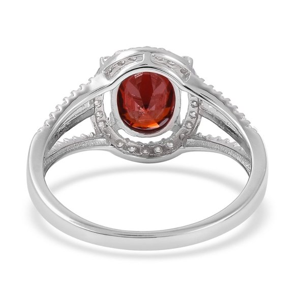 Lab Created Diamond Halo Ring (Size 7) - Picture 3 of 4